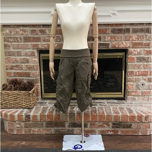 Vintage Y2K Jolt army green ruched capri pants / JR 5 / Excellent condition - Picture 9 of 13